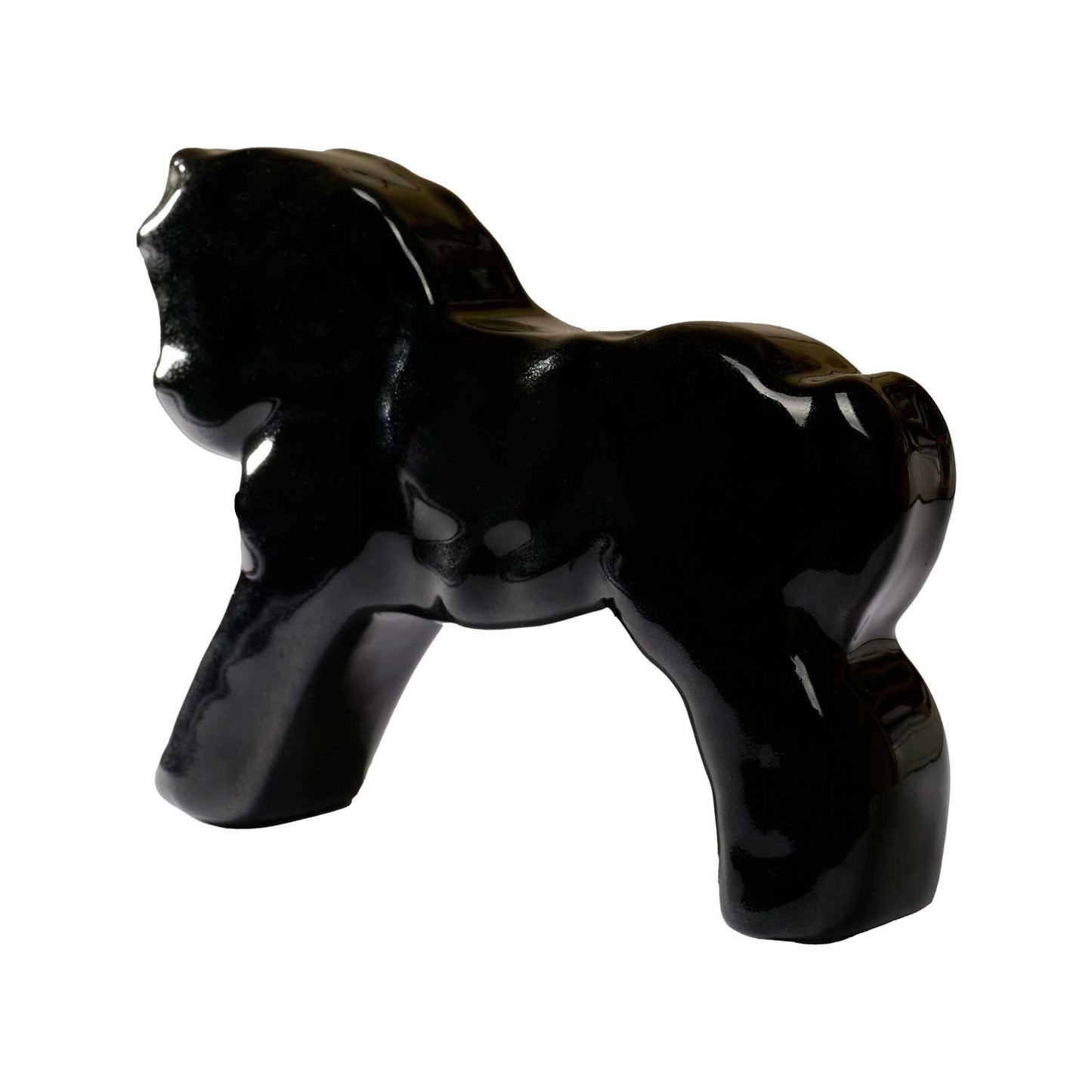 Cavallino Nero in Ceramica